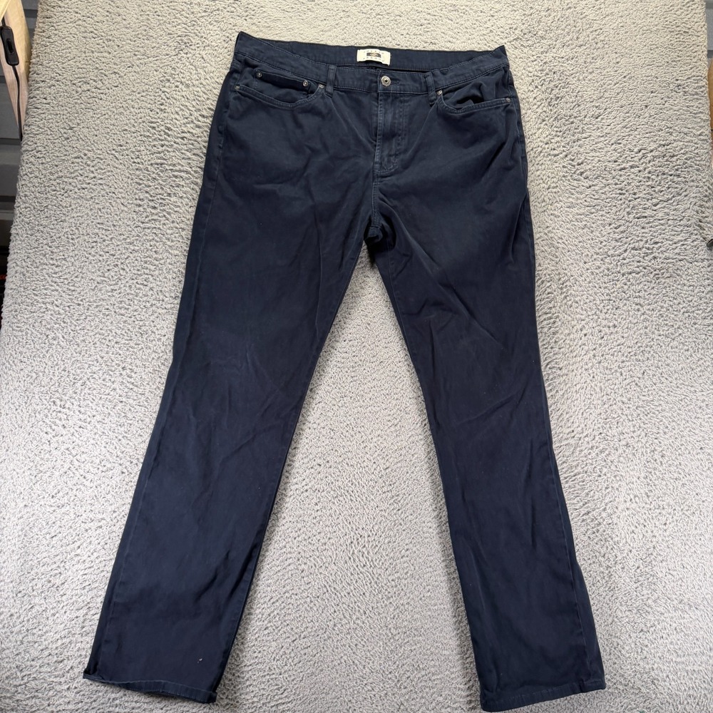Joseph Abboud Pant Mens 38x34 Blue Cotton Velvet Chino Straight Business Stretch